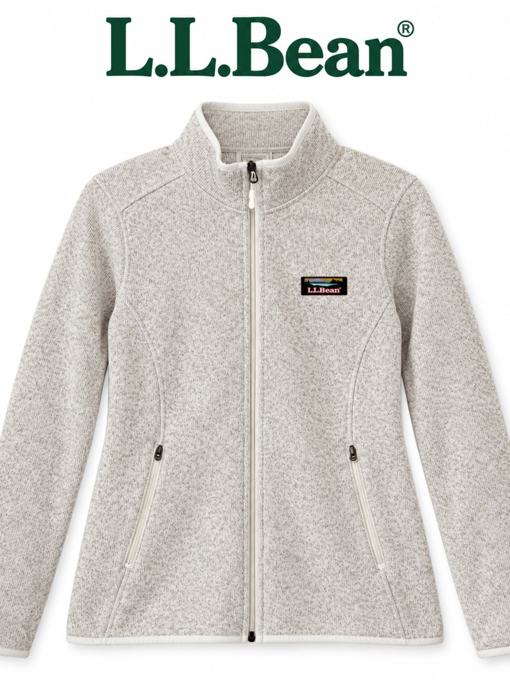 Full-zip fleece jacket L.L.Bean sweater jacket